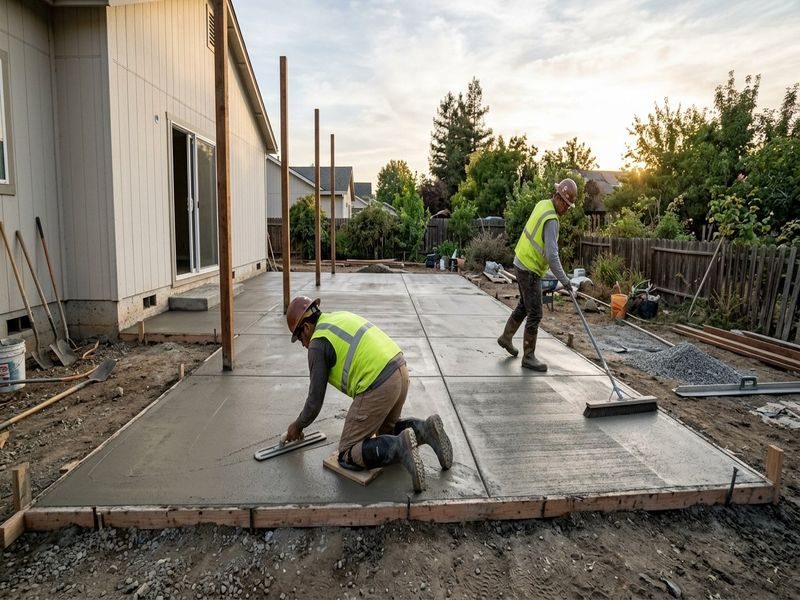 Concrete Sidewalks Walkways Wood Colony Ca
