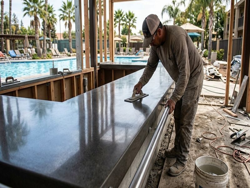 Slab Finish Under Kitchen Modesto Ca