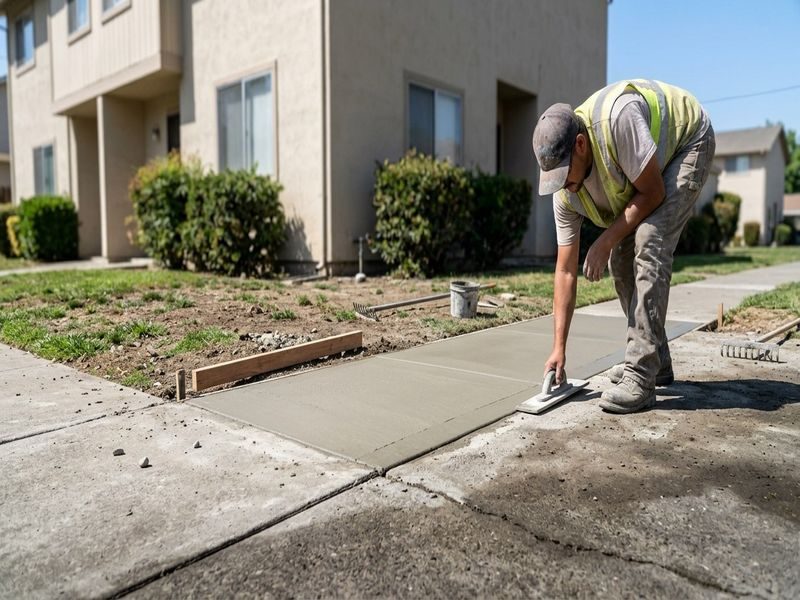 Concrete Walkway Installation Modesto Ca