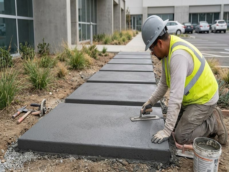 Walkway To Driveway Transition Modesto Ca